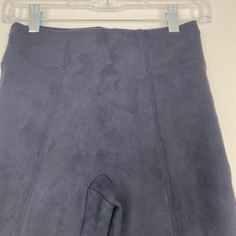 Spanx Women's Faux Suede Leggings Classic Navy Blue High Rise Ankle Size XS NEW - Picture 9 of 14